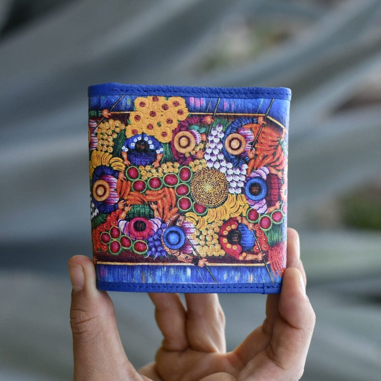 Berry Basket Leather Art Wallet Wallet Mother Sierra