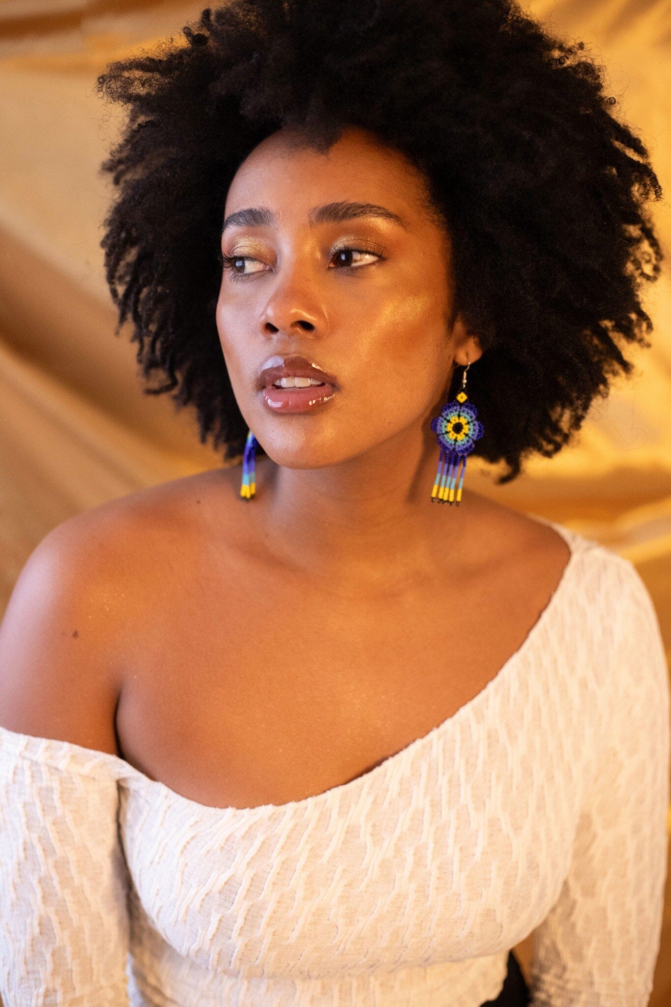 Blue Deer Earrings Mother Sierra