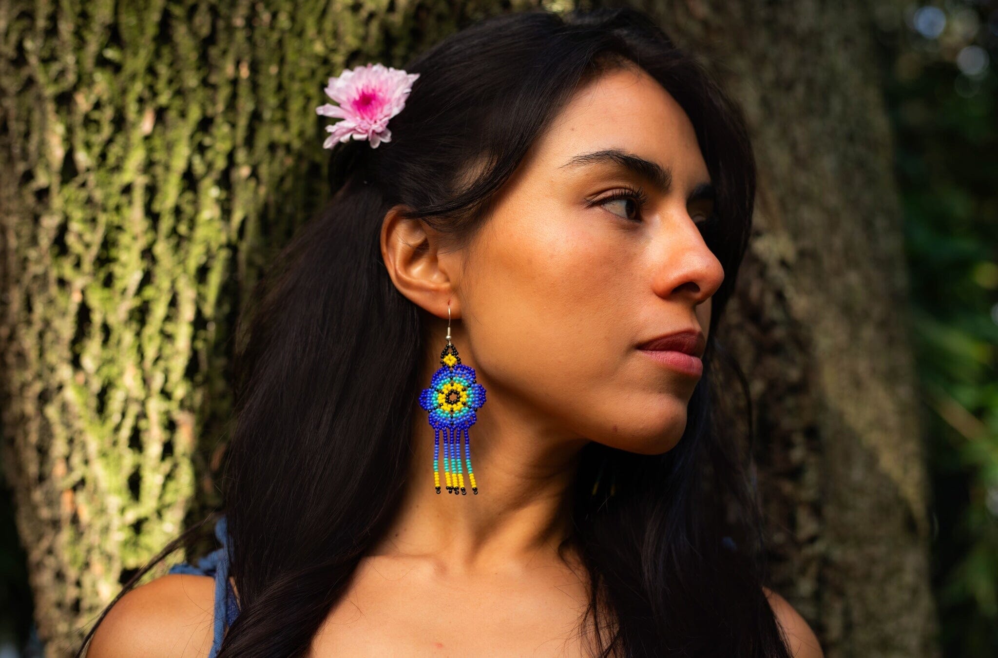 Blue Deer Earrings Mother Sierra
