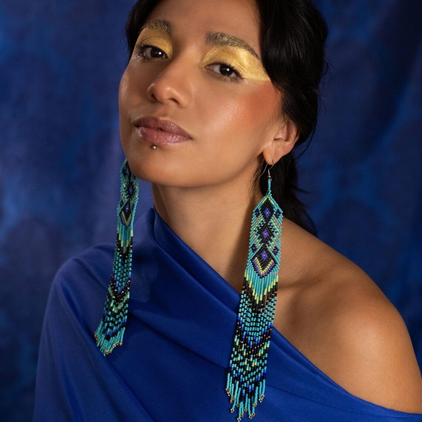 Blue Prism Earrings Mother Sierra