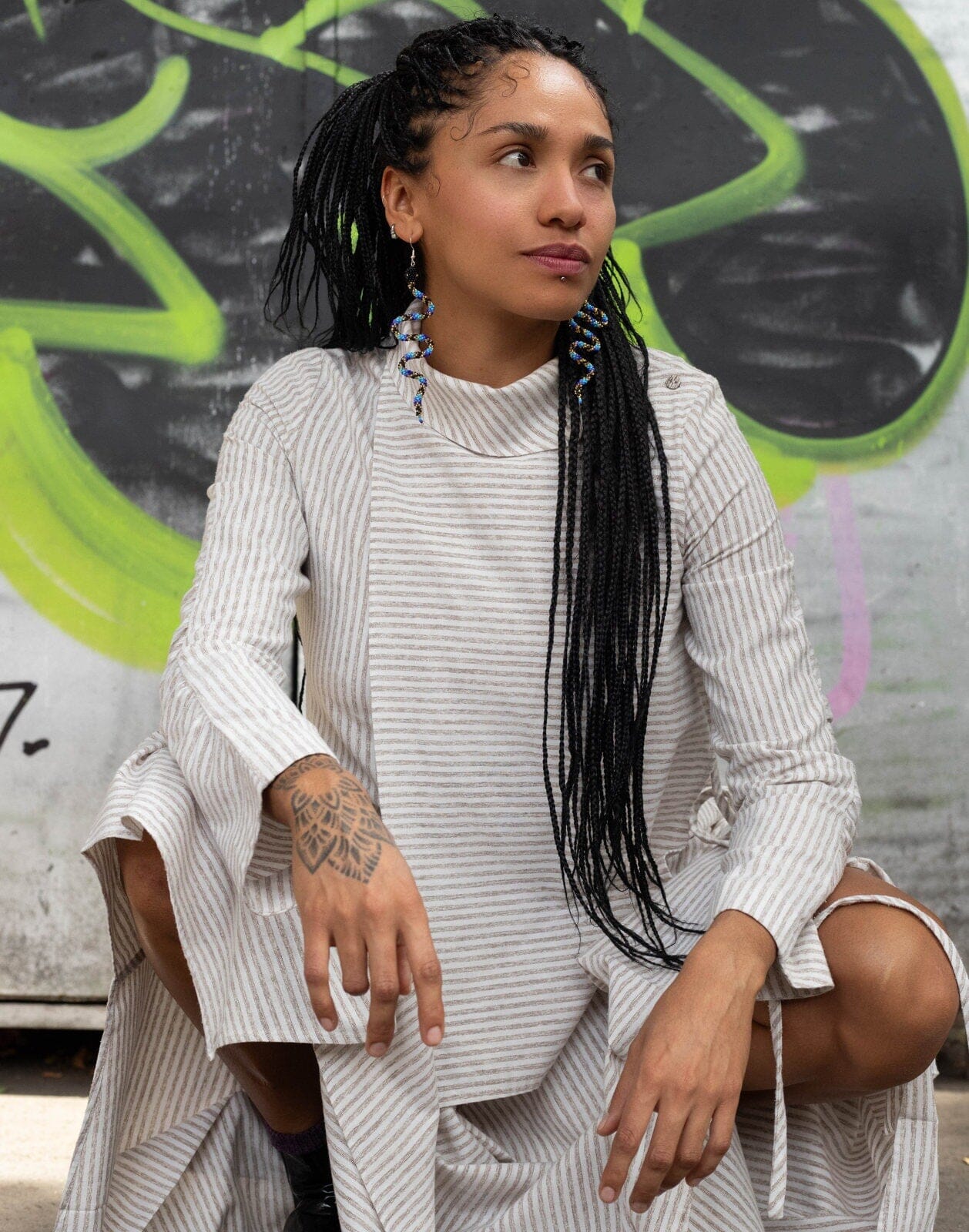 Delilah Earrings Mother Sierra - High-quality fine bead chandelier earrings