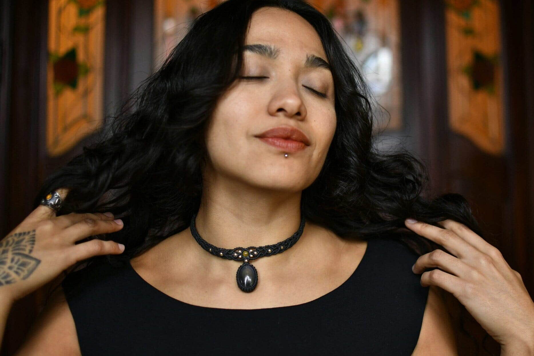 Duchess Macrame Choker Necklaces Mother Sierra