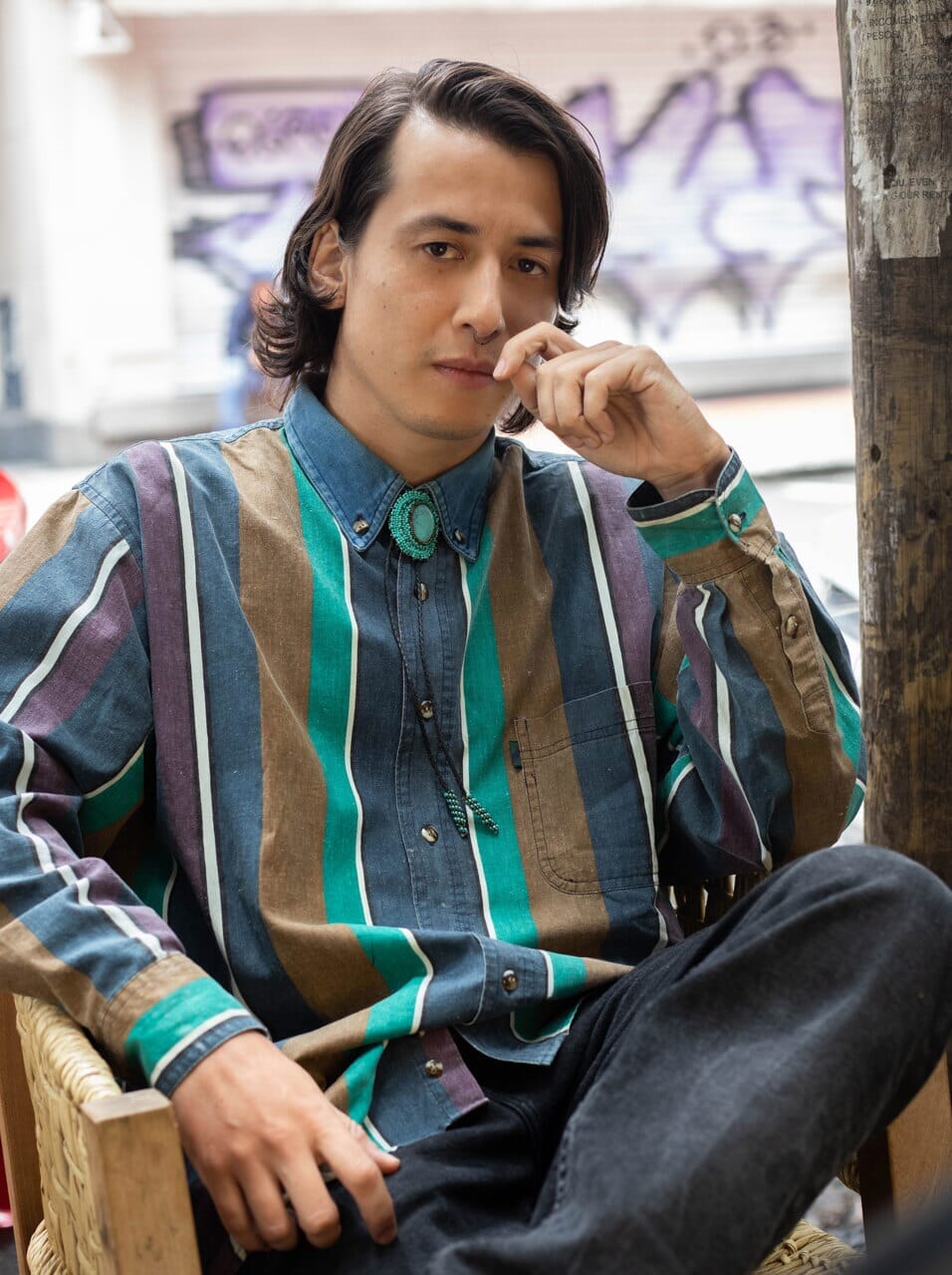 Eilat Stone Bolo Tie Necktie Mother Sierra