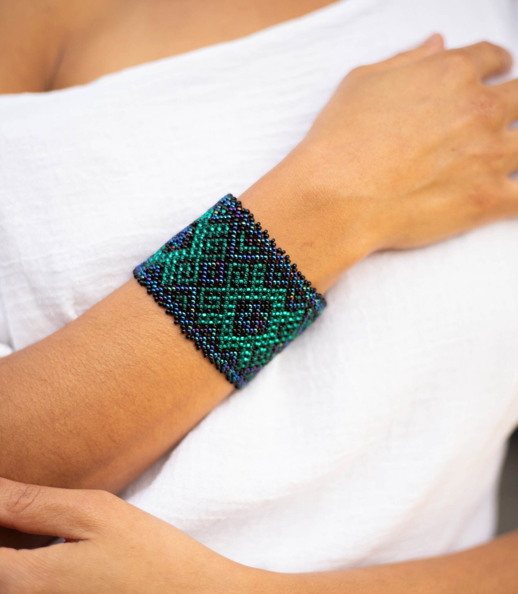 Grecian Teal handmade bracelet Mother Sierra