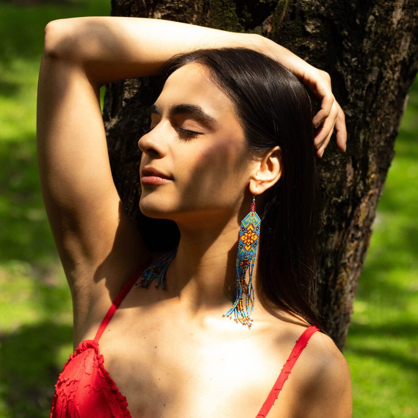 Mosaic Braid Earrings Mother Sierra