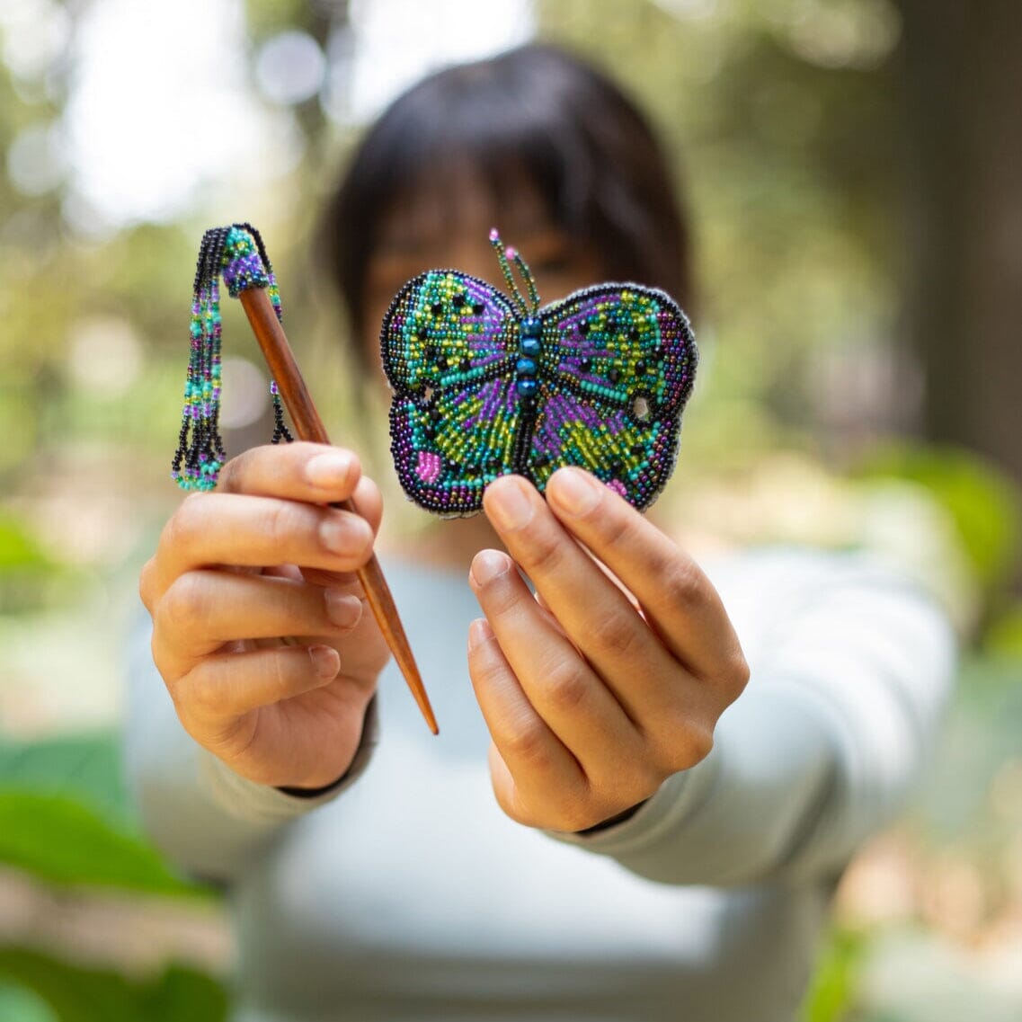 Mother of Pearl Butterfly Hair Pieces Mother Sierra