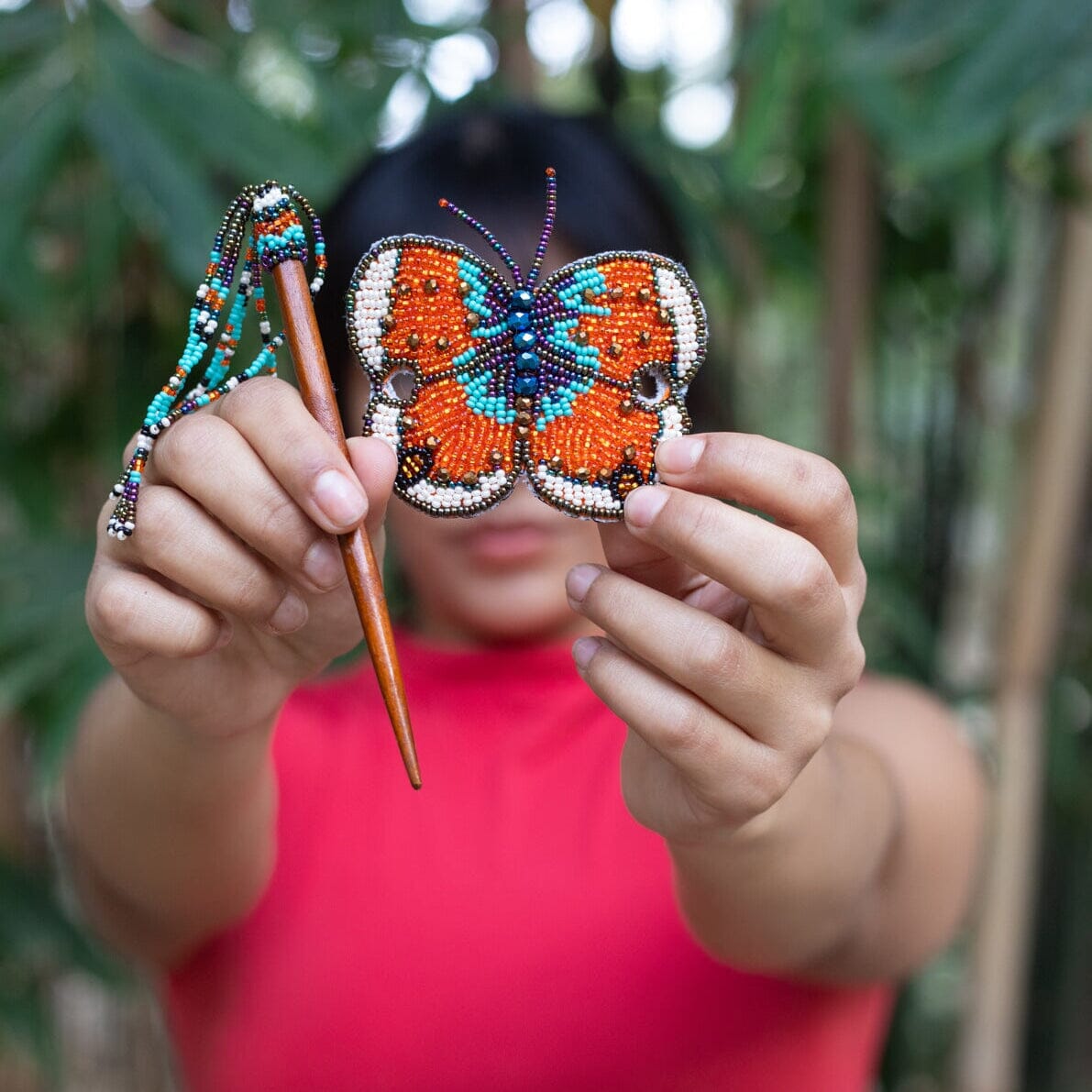 Painted Lady Butterfly Hair Pieces Mother Sierra