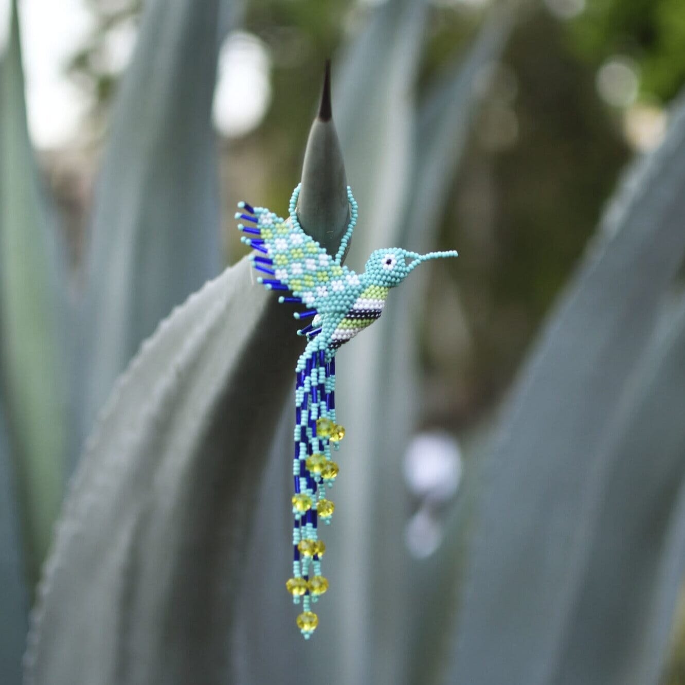 Unique beaded decal - Pippy Hummingbird Home Decor Decals Mother Sierra