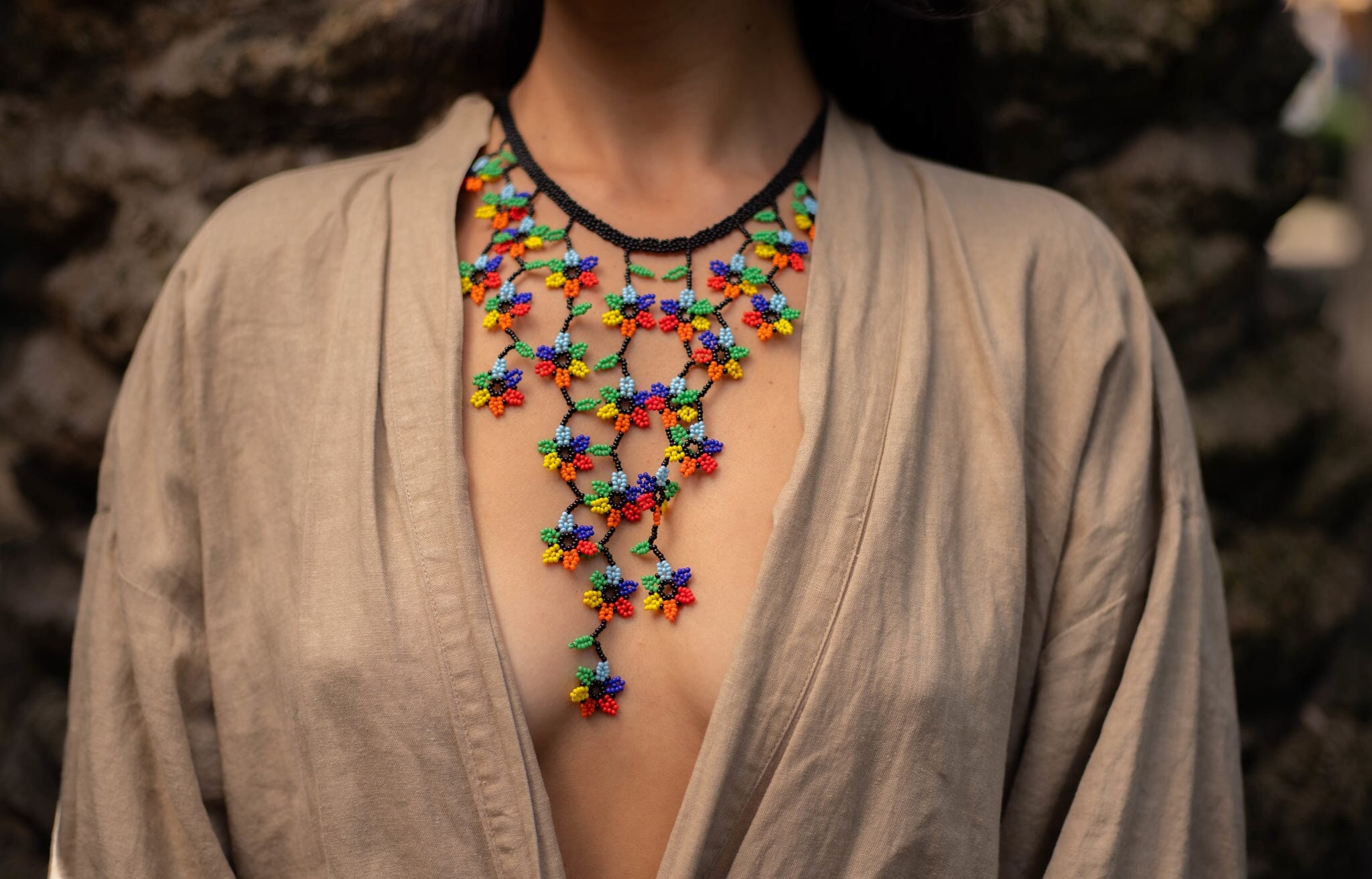 Rainbow Florecitas Necklaces Mother Sierra