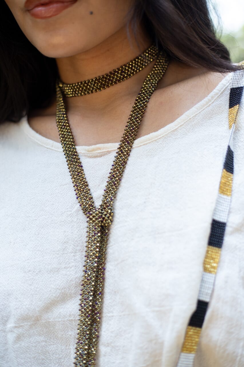 Skinny Scarf Gold Necklaces Mother Sierra