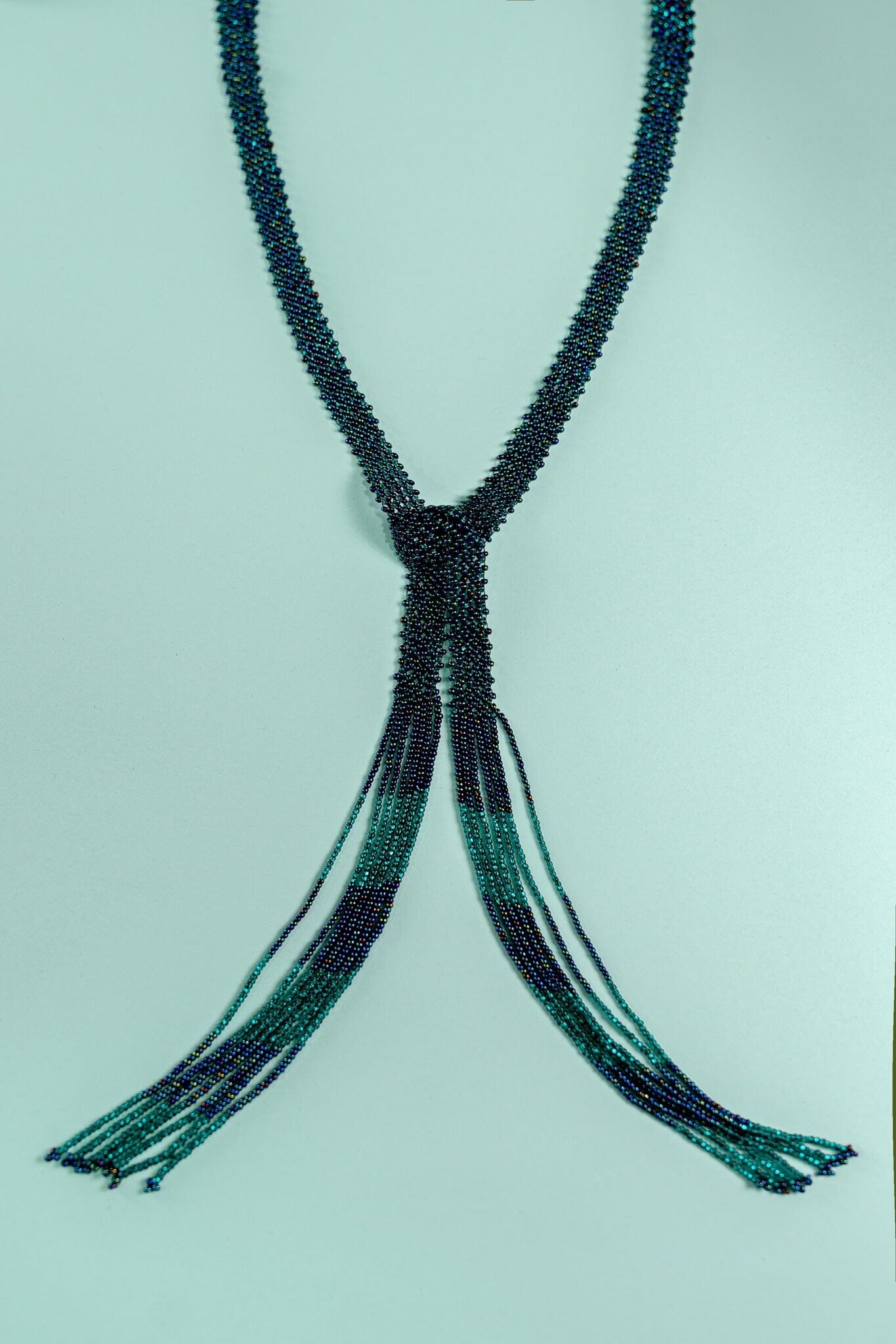 Skinny Scarf Metallic Teal Necklaces Mother Sierra