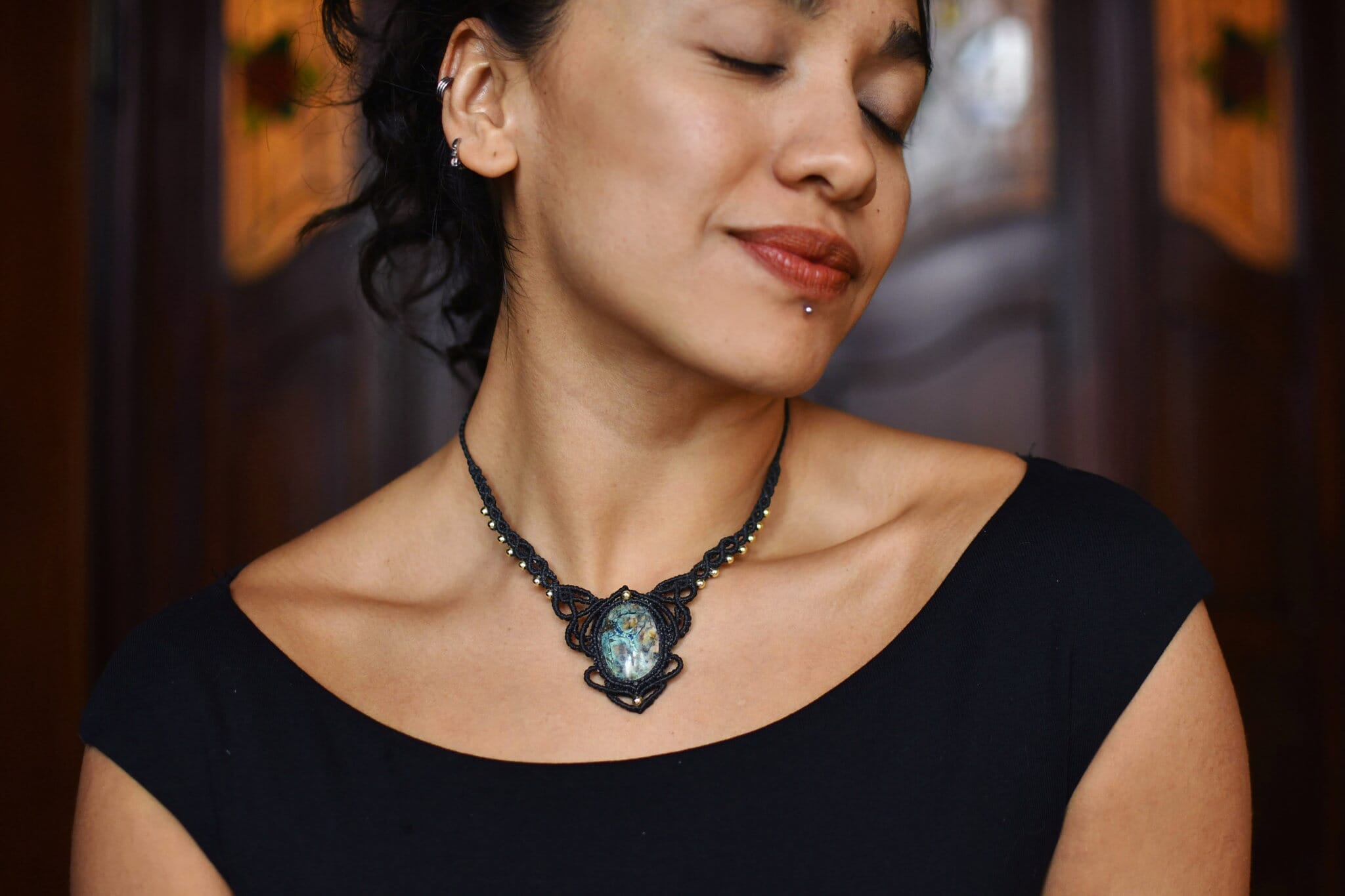 Verona Macrame Choker Necklaces Mother Sierra