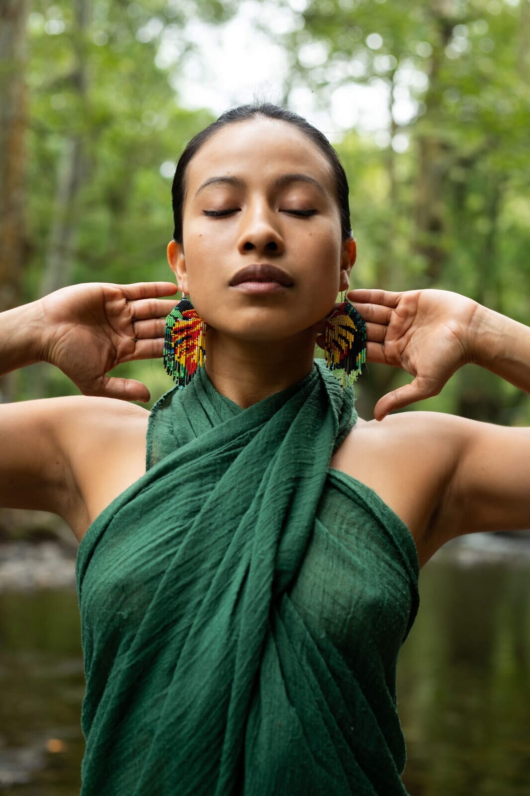 Yellow Palm Earrings Mother Sierra