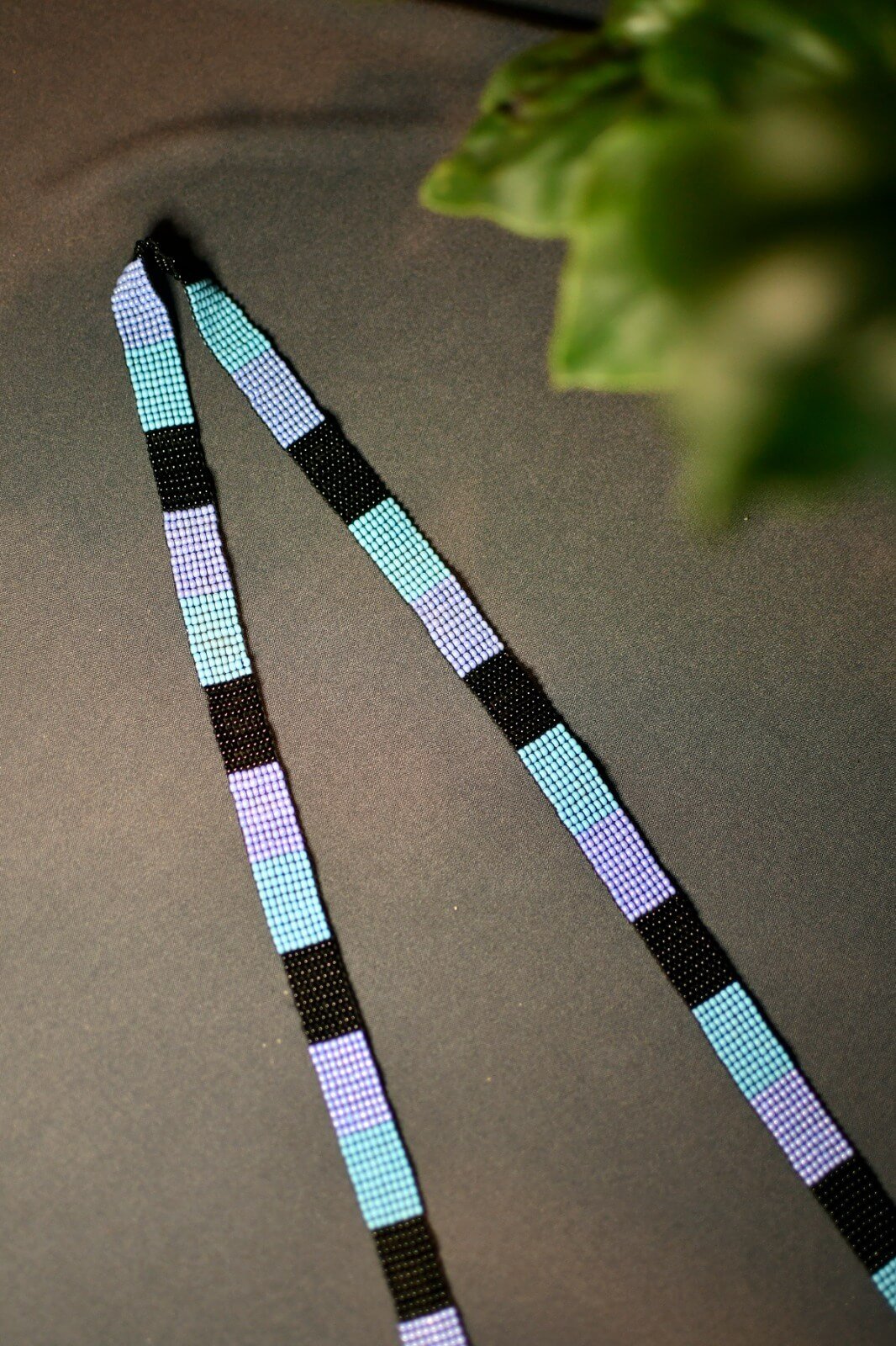 chevron teal black purple zigzag beaded purse bag fringe