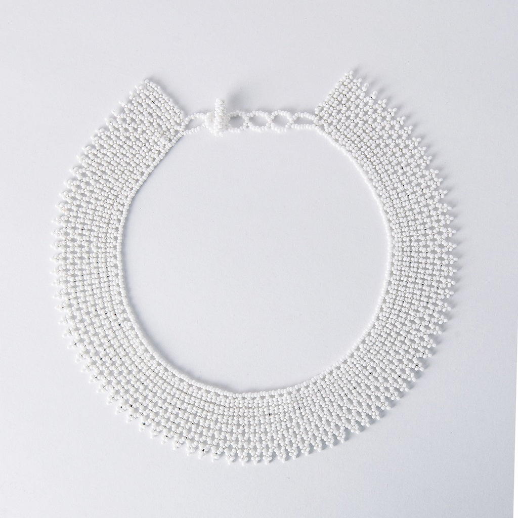 white chantilly lace choker necklace native american jewelry