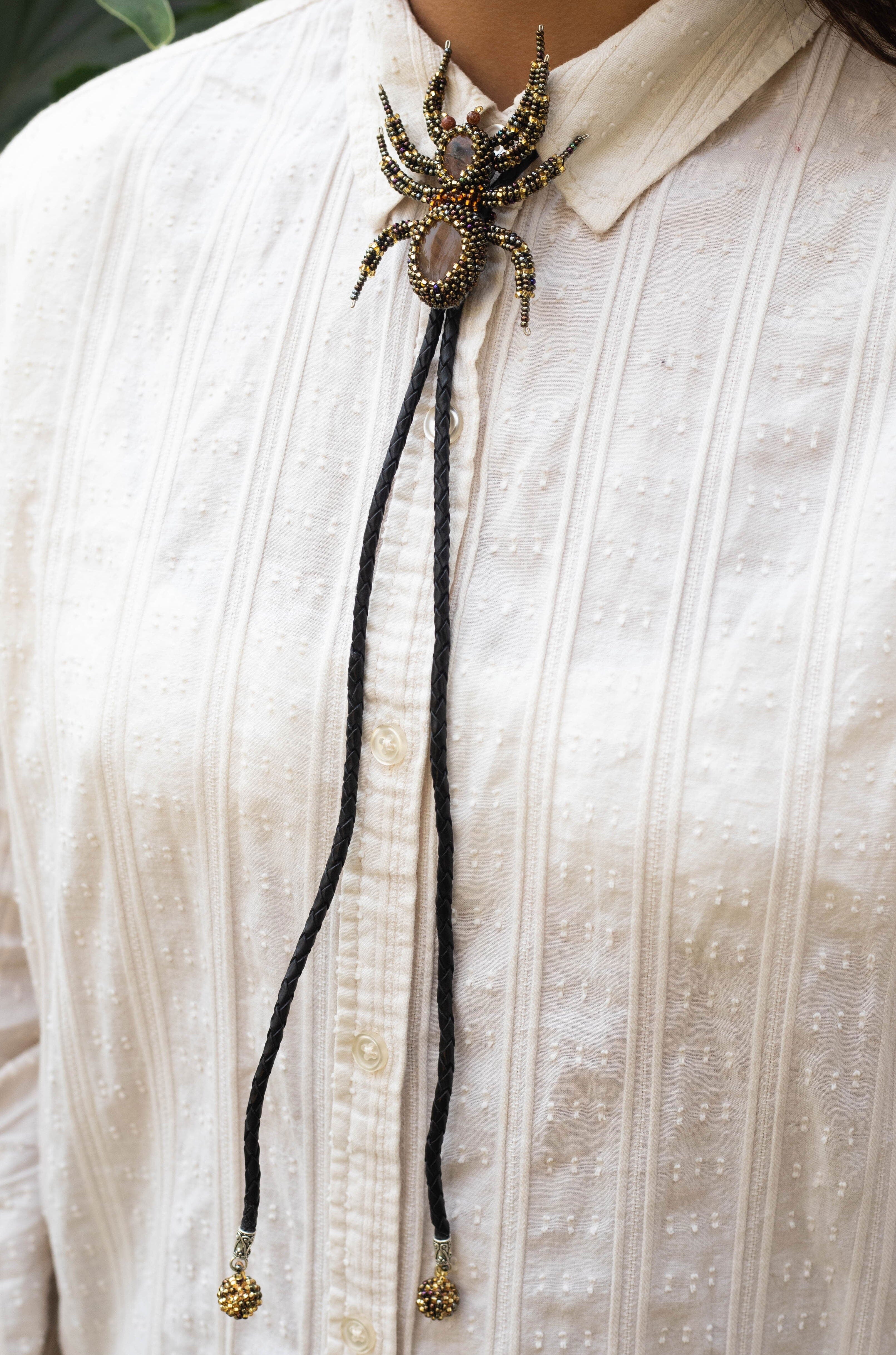 Gold Weaver Bolo Tie Necktie Mother Sierra 