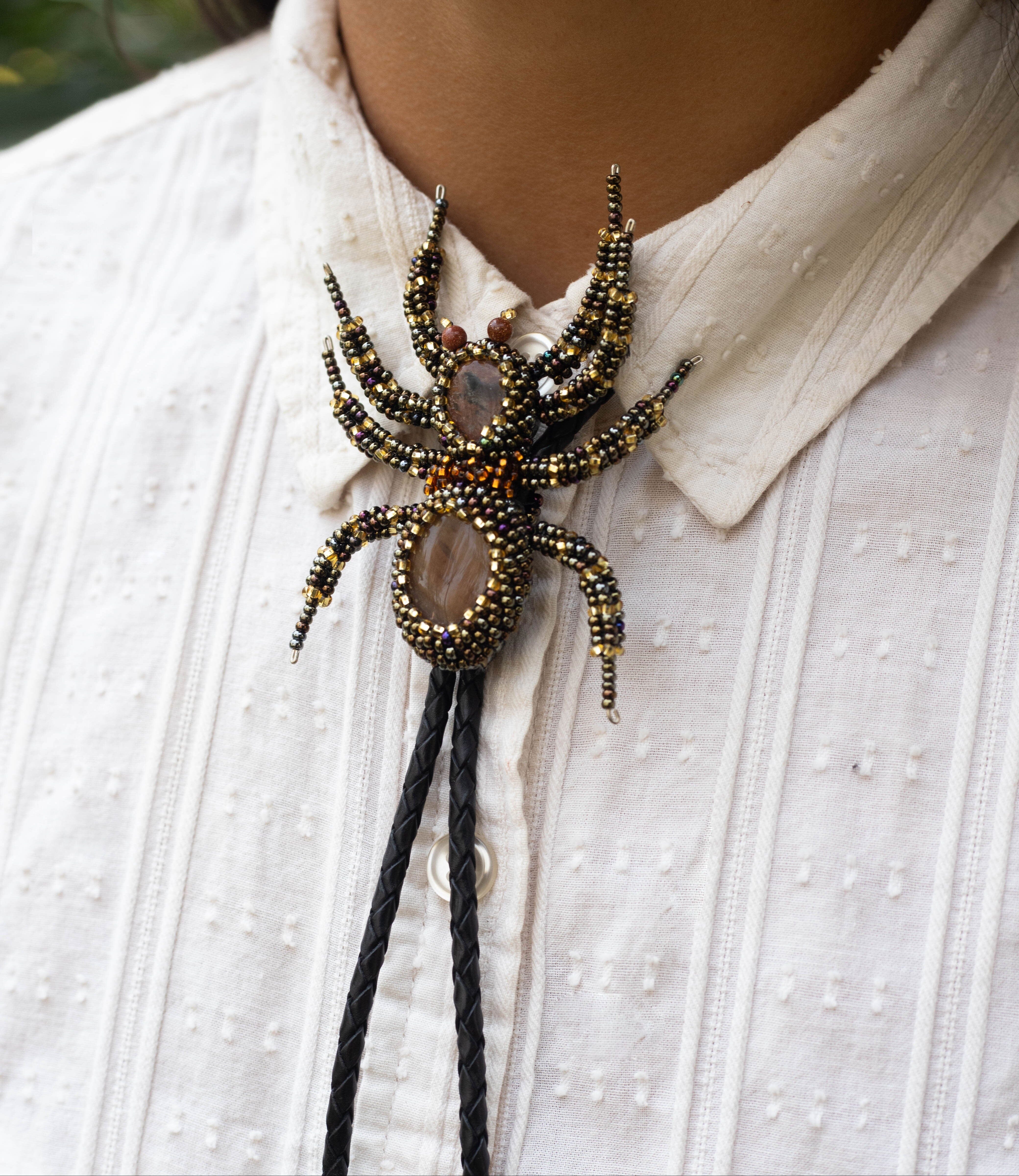 Gold Weaver Bolo Tie Necktie Mother Sierra 