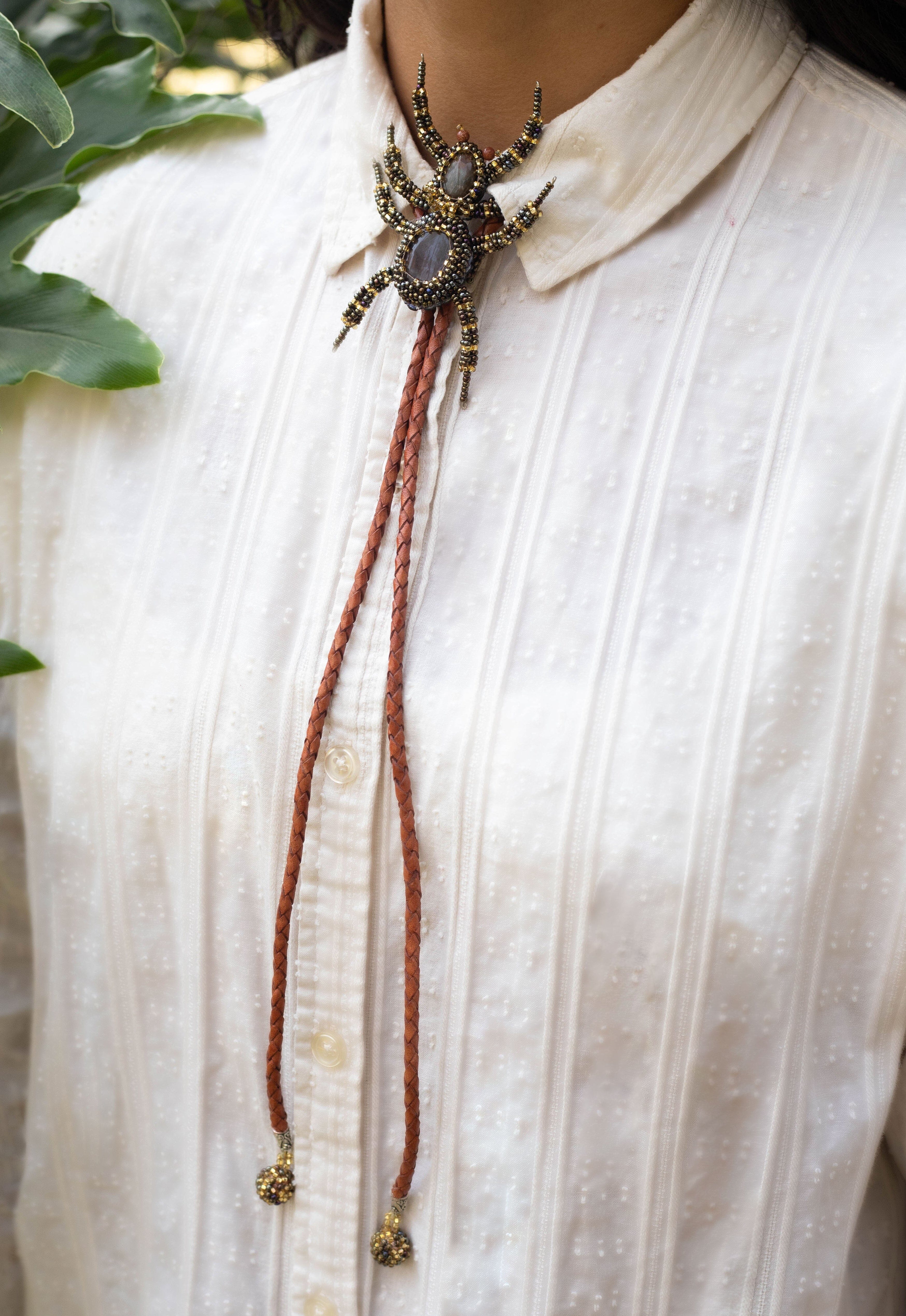 Gold Weaver Bolo Tie Necktie Mother Sierra 