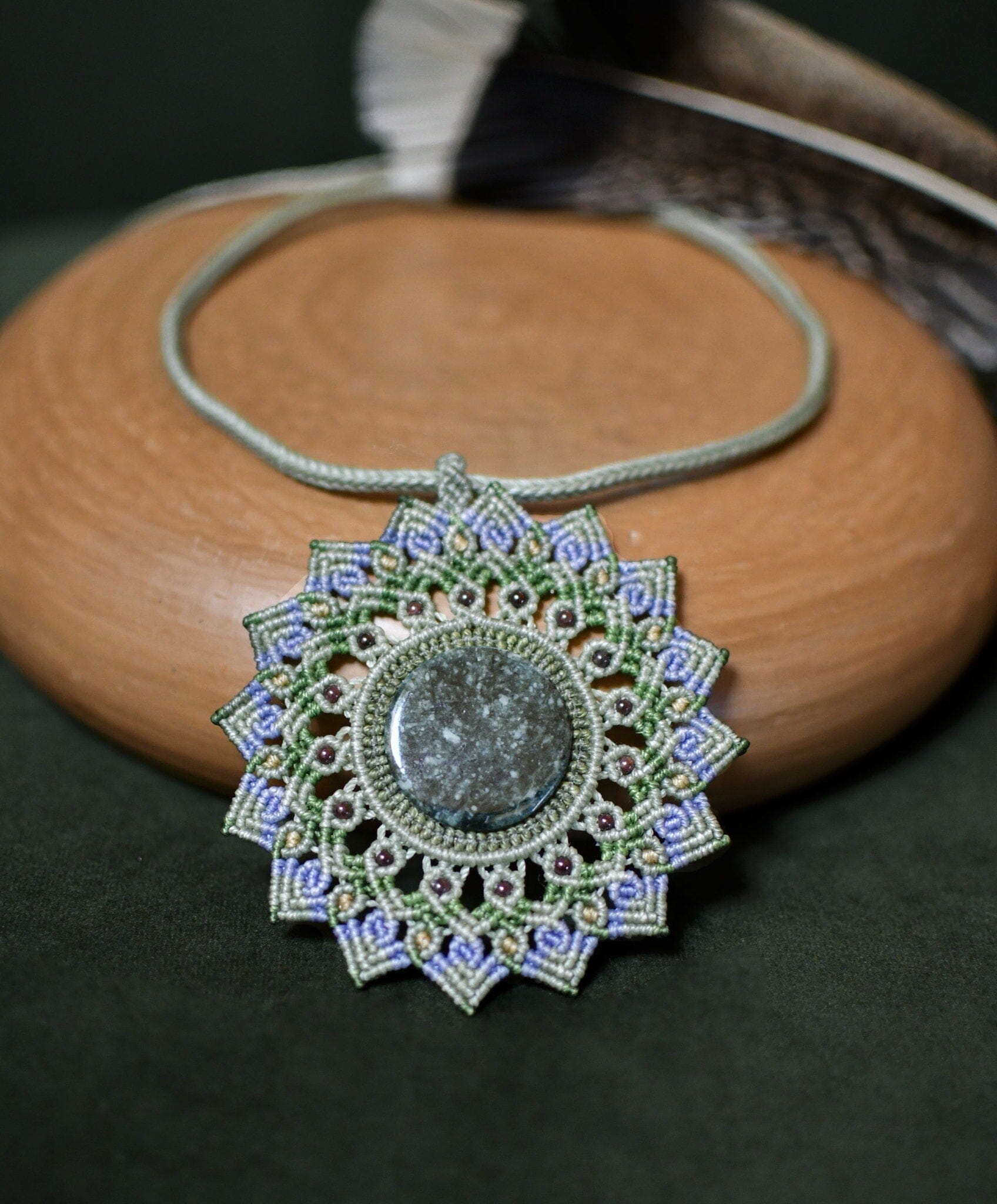 Infinity Silver Macrame Necklace bracelet Mother Sierra 