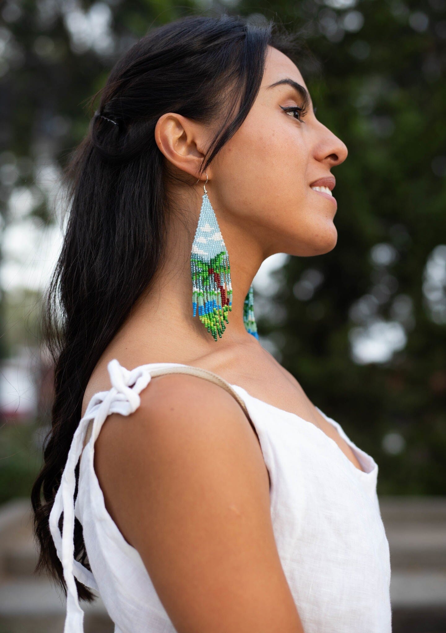 Paradisio Earrings Mother Sierra - Delicate beaded jewelry earrings