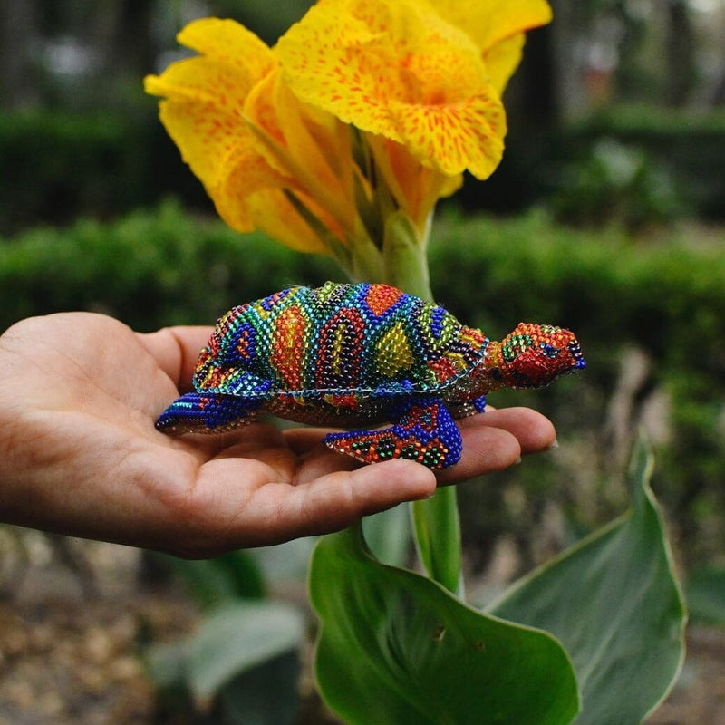 Rainbow Turtle Home Decor beaded animal turtle figurine scultpure