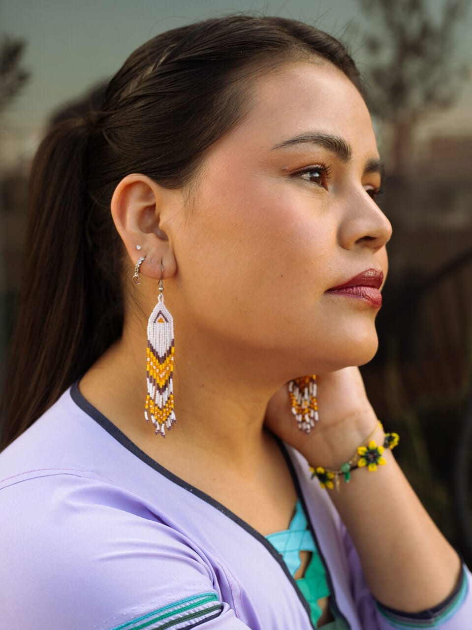 Red Hawktail Earrings Mother Sierra 