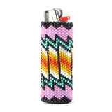 double bubble pink black teal white yellow orange beaded lighter case sleeve accessory