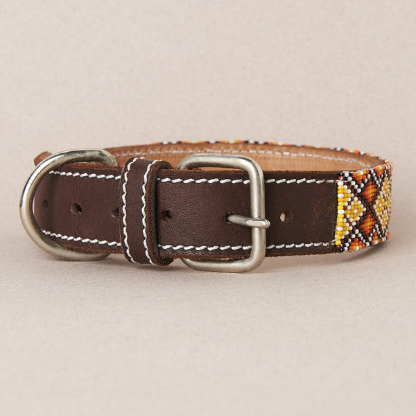 Fabian Dog Collar By Mother Sierra - Beaded Jewelry - Native American Jewelry - Huichol Jewelry