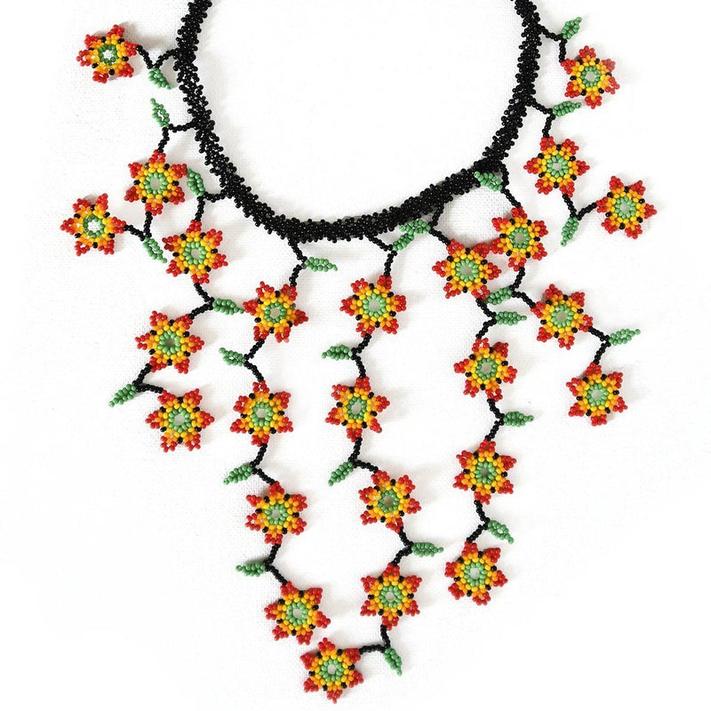 Iris Florecitas By Mother Sierra - Beaded Jewelry - Native American Jewelry - Huichol Jewelry