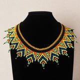 Late Harvest beaded choker necklace native american jewelry