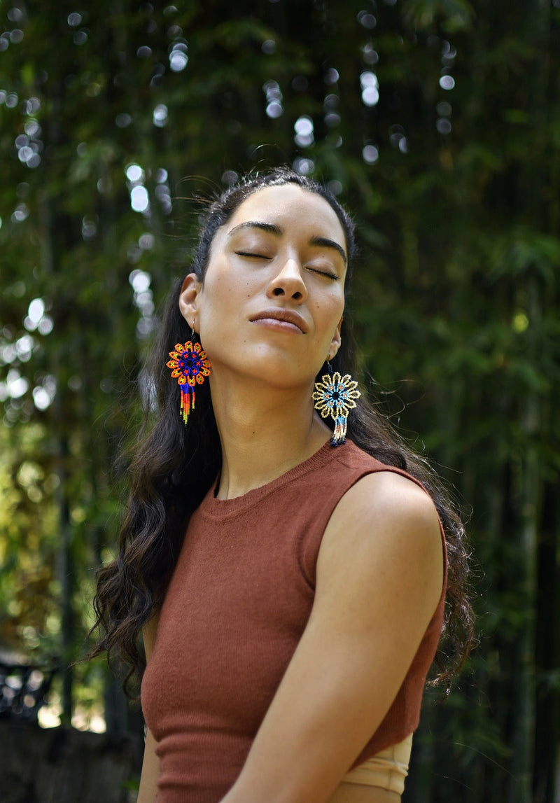 Papaya By Mother Sierra - Beaded Jewelry - Native American Jewelry - Huichol Jewelry