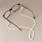 pearly whites white beaded glasses chain jewelry