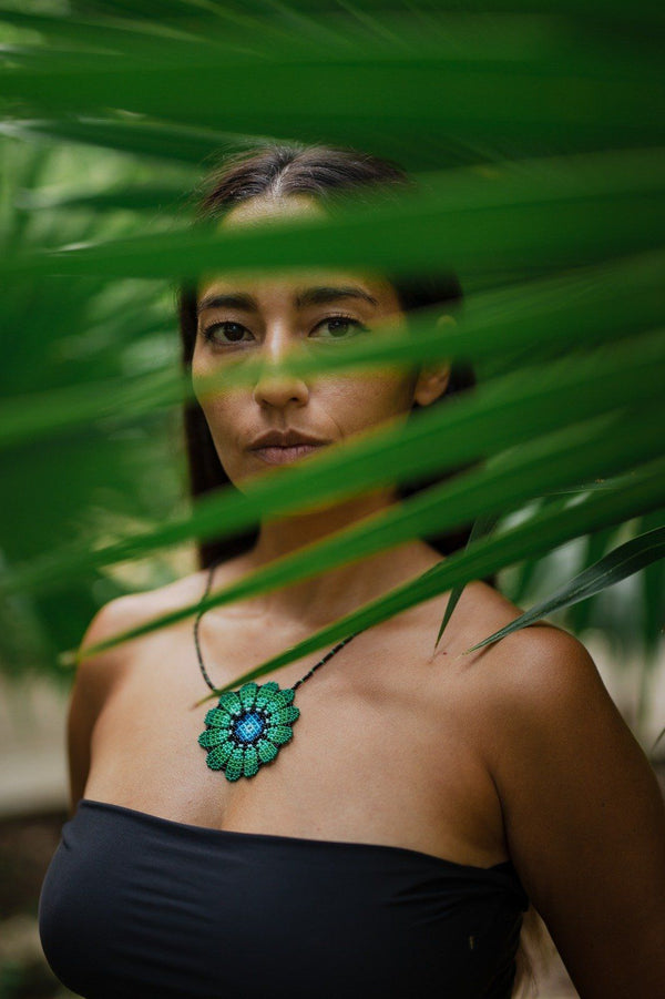 Selva Necklace By Mother Sierra - Beaded Jewelry - Native American Jewelry - Huichol Jewelry