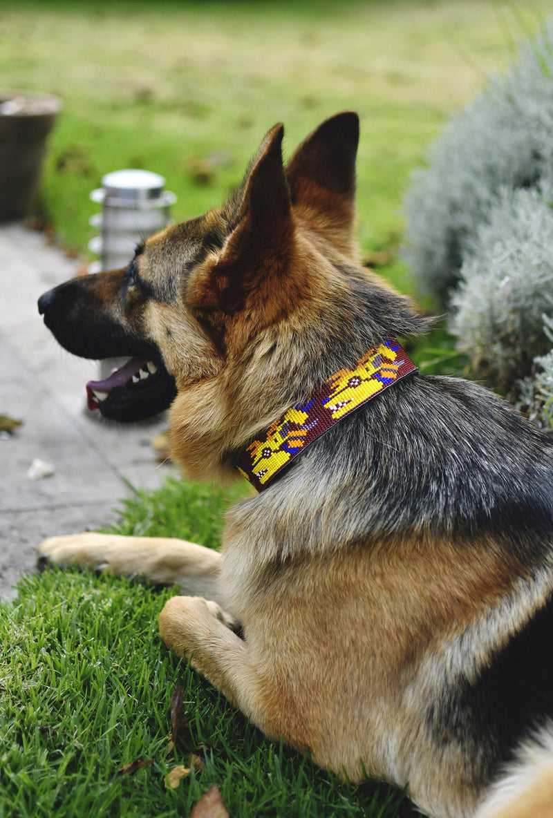 Quetzalcóatl Dog Collar By Mother Sierra - Beaded Jewelry - Native American Jewelry - Huichol Jewelry