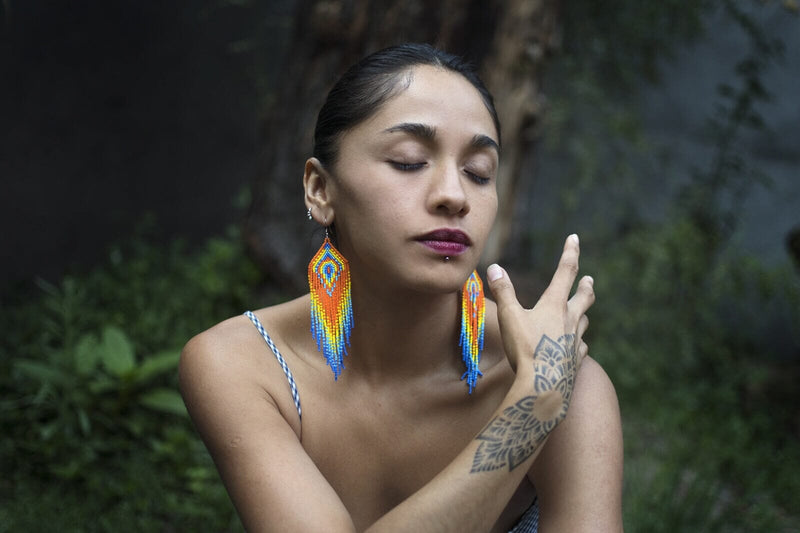 Rayos De Sol By Mother Sierra - Beaded Jewelry - Native American Jewelry - Huichol Jewelry