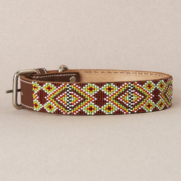 Ryder Dog Collar By Mother Sierra - Beaded Jewelry - Native American Jewelry - Huichol Jewelry